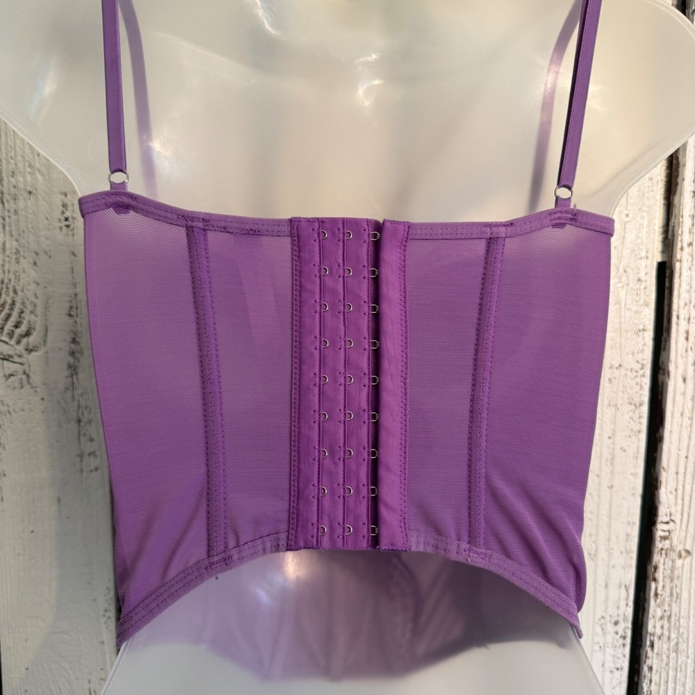Out From Under Purple Lace Corset Top Small P Bustier Romantic Coquette Festival - Picture 3 of 12